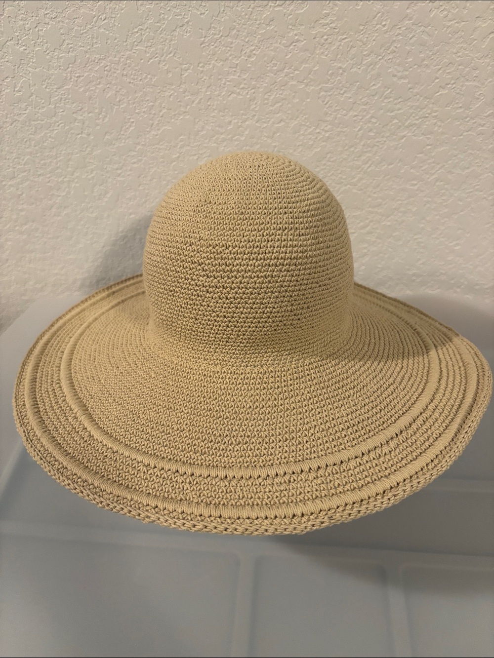 San Diego Hat  Beige Company's Original Cotton Crochet Brim Hat 100% Cotton NWT